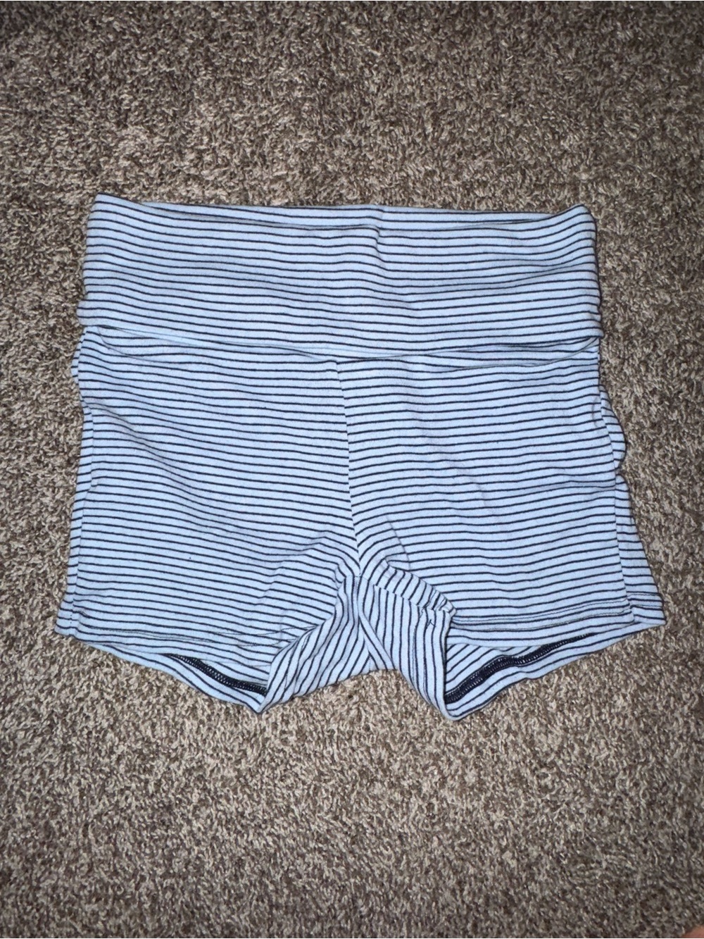 High-Waist Striped Women’s Shorts - Black & White